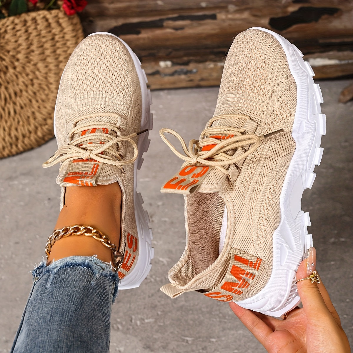 Lightweight Breathable Womens SlipOn Casual Sneakers - IRON GODDESS