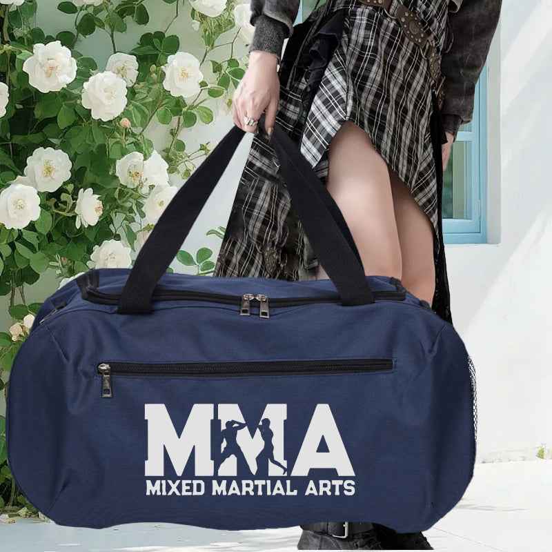 1pc MMA Portable Gym Bag - Large Capacity Adjustable Shoulder Strap, Zipper Closure, Durable Polyester Sports & Yoga Bag for Travel, Daily Use, Christmas & Halloween Essentials (), Gym Bag, Travel Luggage, Sleek Design, Secure Zipper Closure