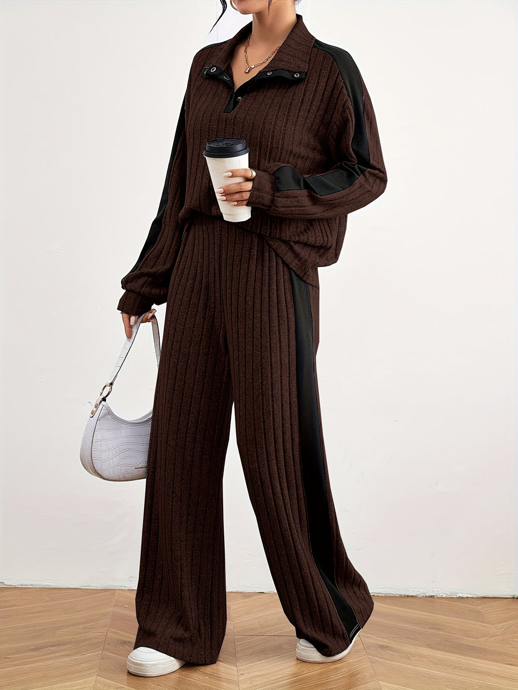 Effortless Chic Womens Casual Loungewear Sweat Set - IRON GODDESS