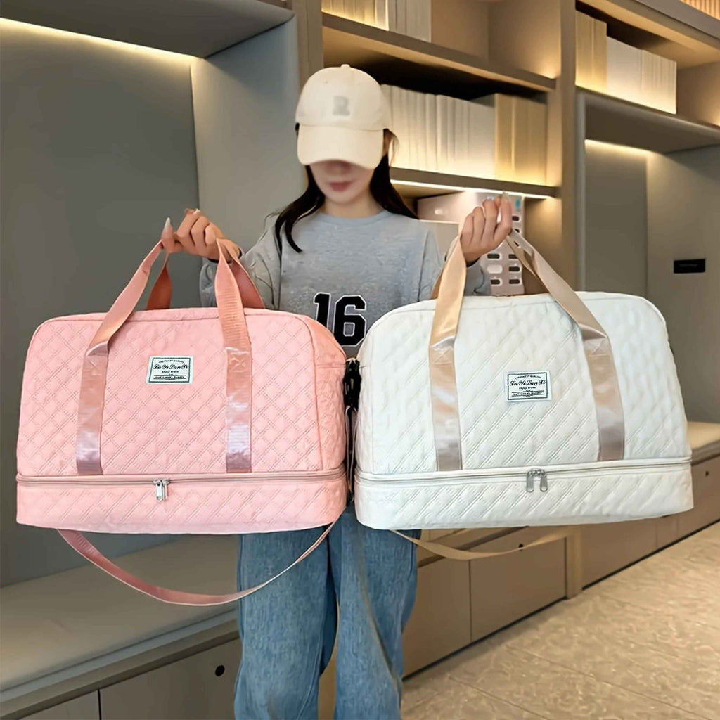 [Luxury Tote Bag] Luxury Oversized Tote Bag | Stylish and Practical Compartment Design, Multi-Functional Carry with Wet-Dry Separation and Convenient Side Pocket, Suitable for Travel and Fitness Activities