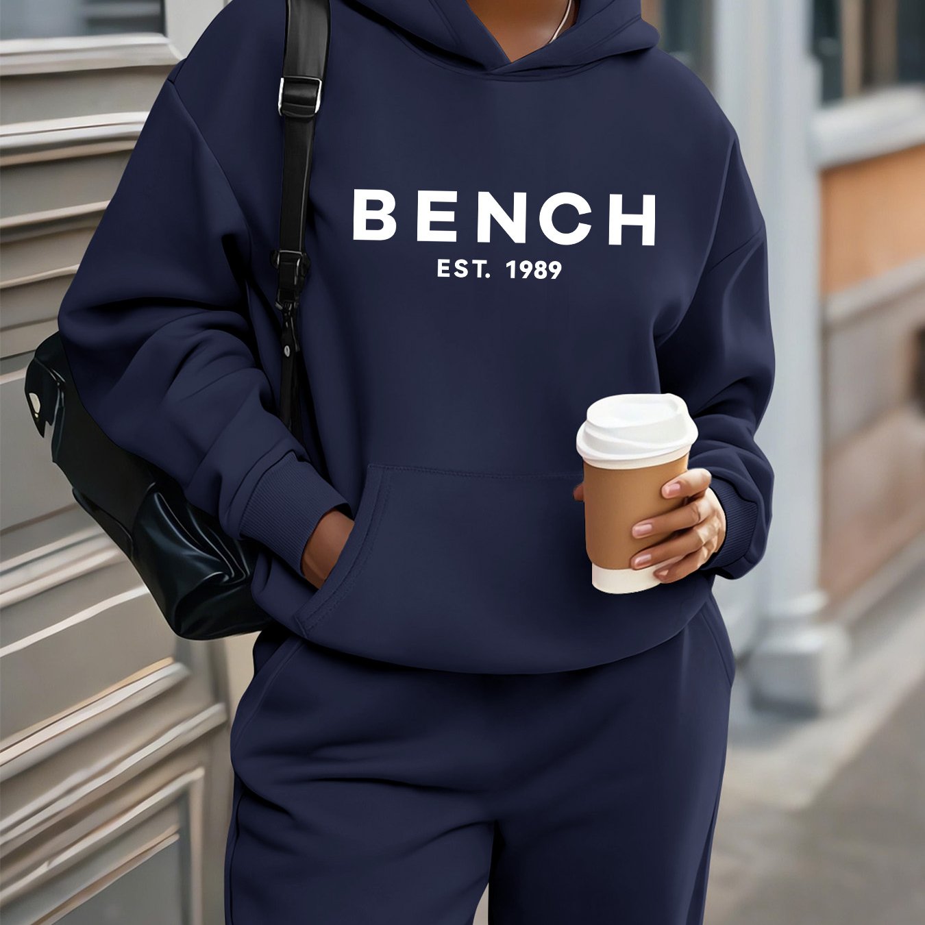 Cozy BENCH Fleece Hoodie  Pants 2Piece Set - IRON GODDESS