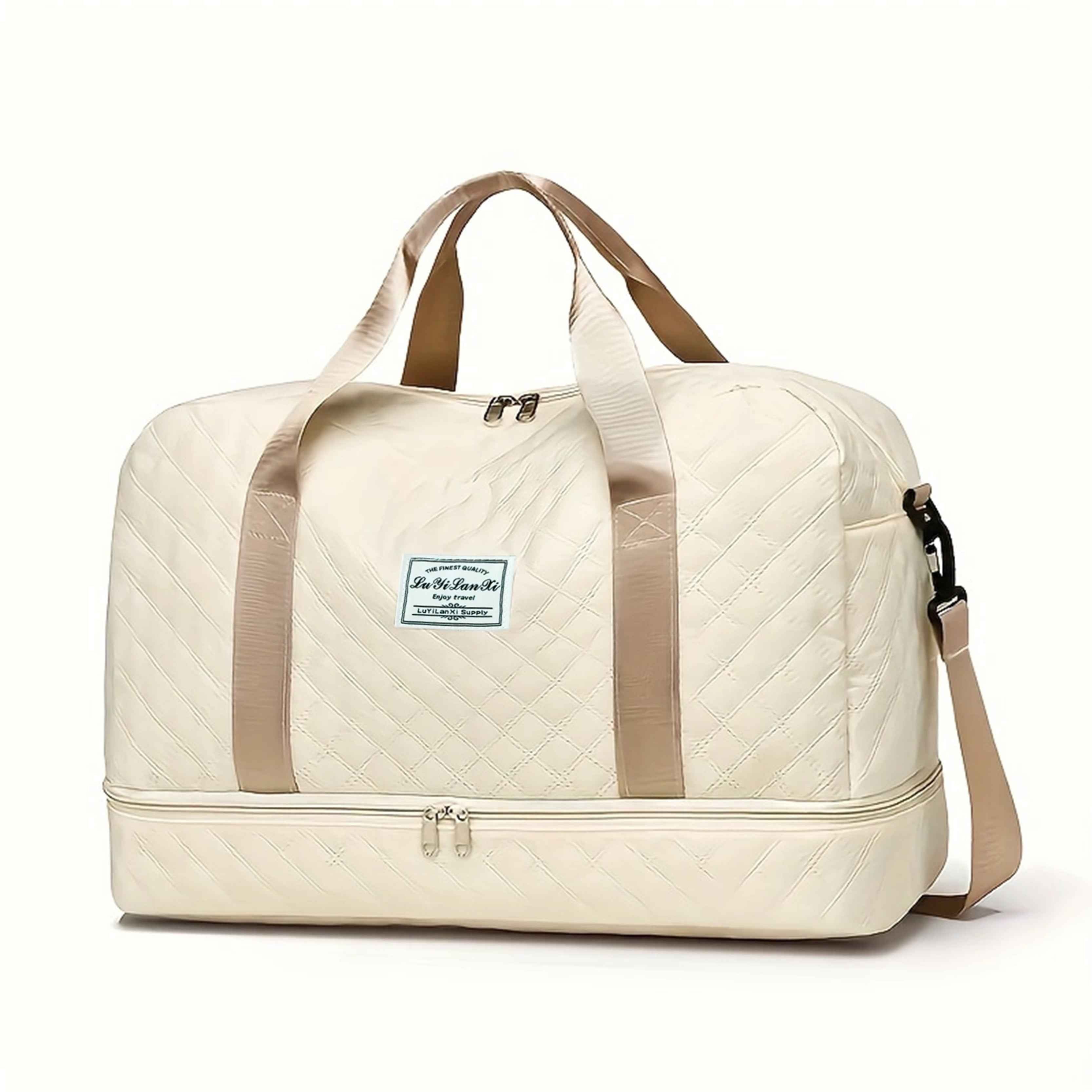 [Luxury Tote Bag] Luxury Oversized Tote Bag | Stylish and Practical Compartment Design, Multi-Functional Carry with Wet-Dry Separation and Convenient Side Pocket, Suitable for Travel and Fitness Activities
