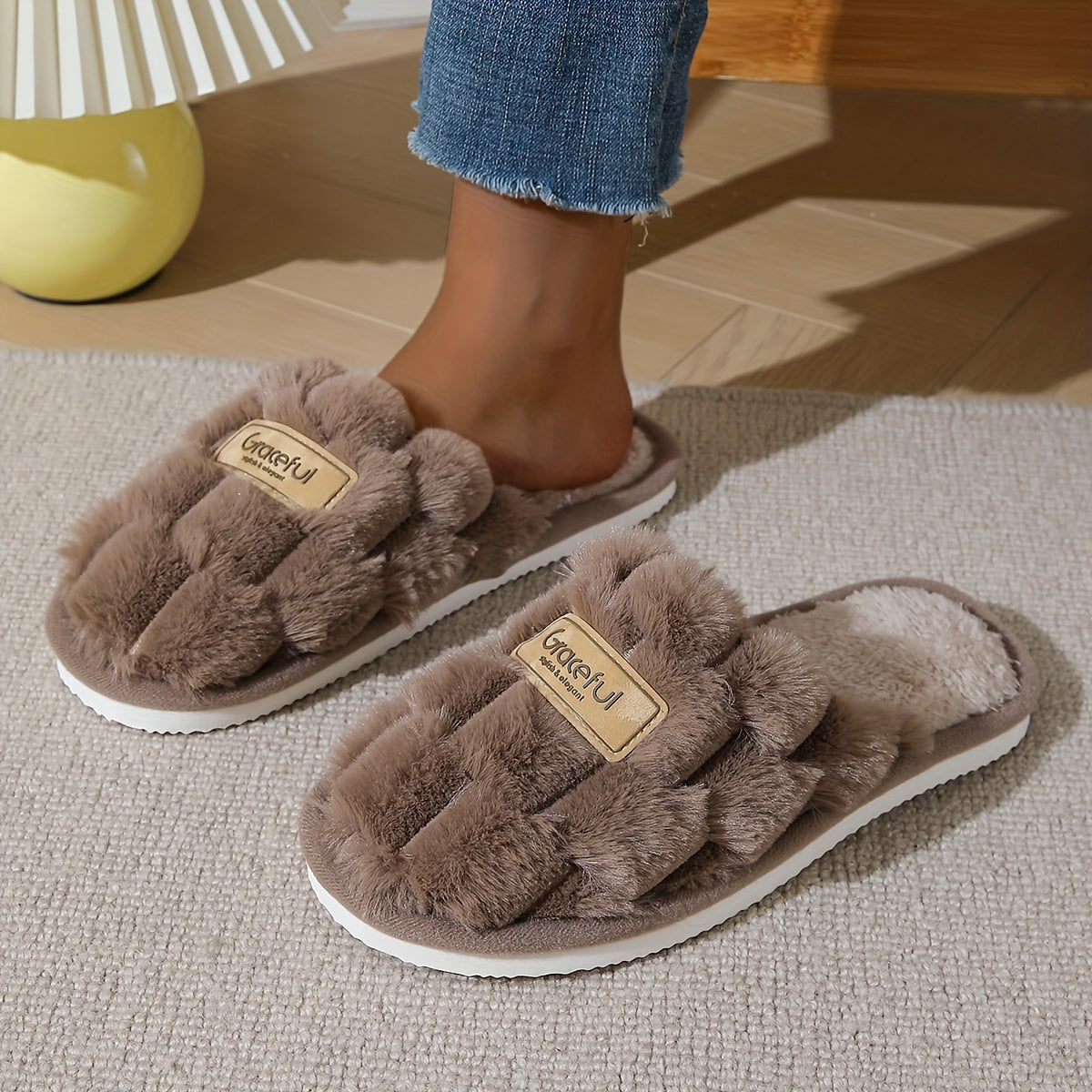 Cozy Plush Womens Slippers Warm NonSlip Comfort - IRON GODDESS