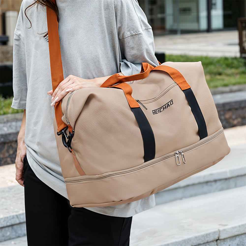 Ladies/Men'S Large Capacity Travel Luggage, Sports Luggage, Gym Handbag, Weekend Shoulder Bag, Overnight Bag, Lightweight Sports Travel with Shoes, Cabin Shoulder Bag, Handbag