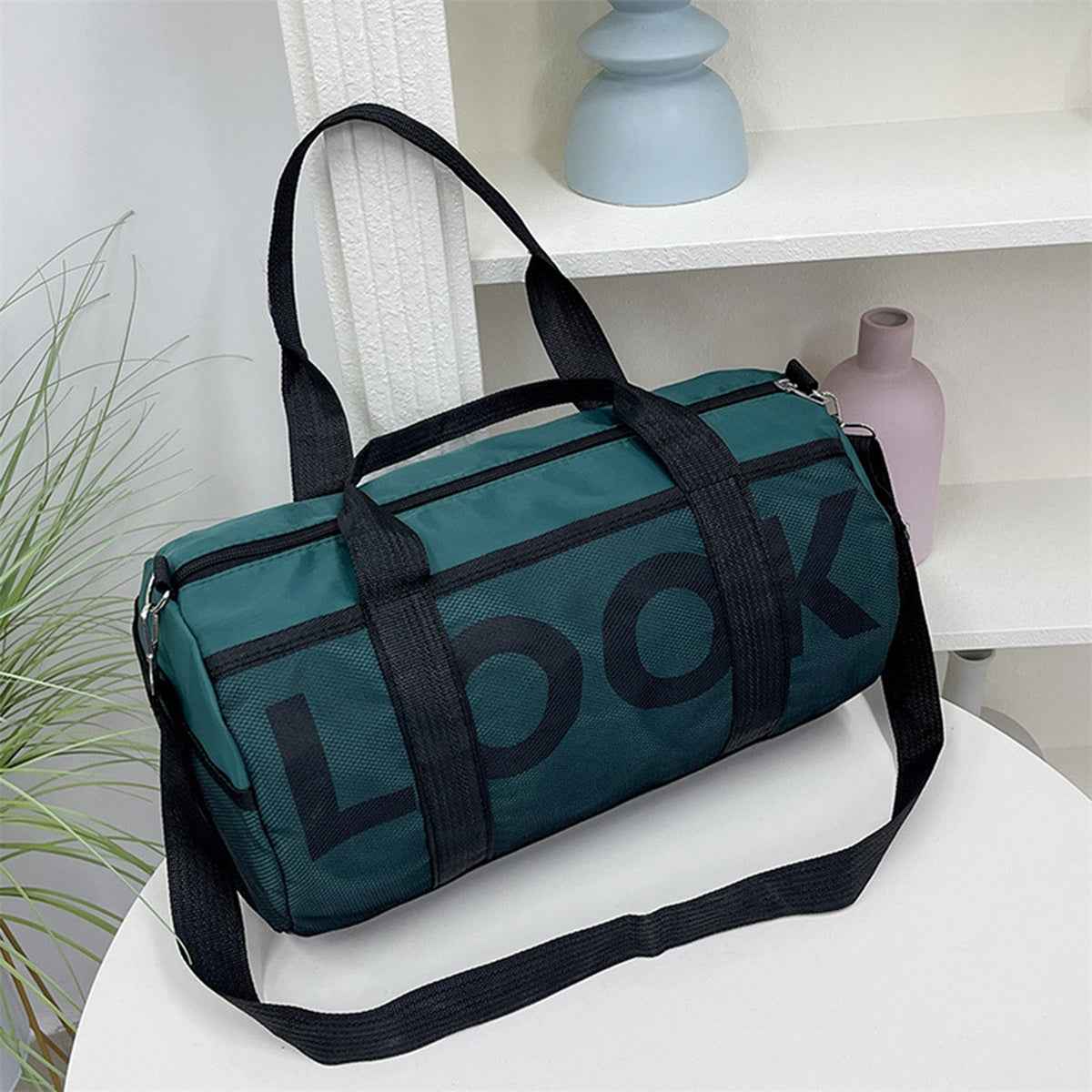 Large Gym Bag with Wet/Dry Compartments - Heavy-Duty Nylon Duffle, Sturdy Handles & Adjustable Shoulder Strap for Gym, Travel, Yoga, Workout - Spacious Fitness Bag for Clothes, Shoes, Towels - Ideal for Men & Women, Travel Gear Carrier, Sleek Design, Robu