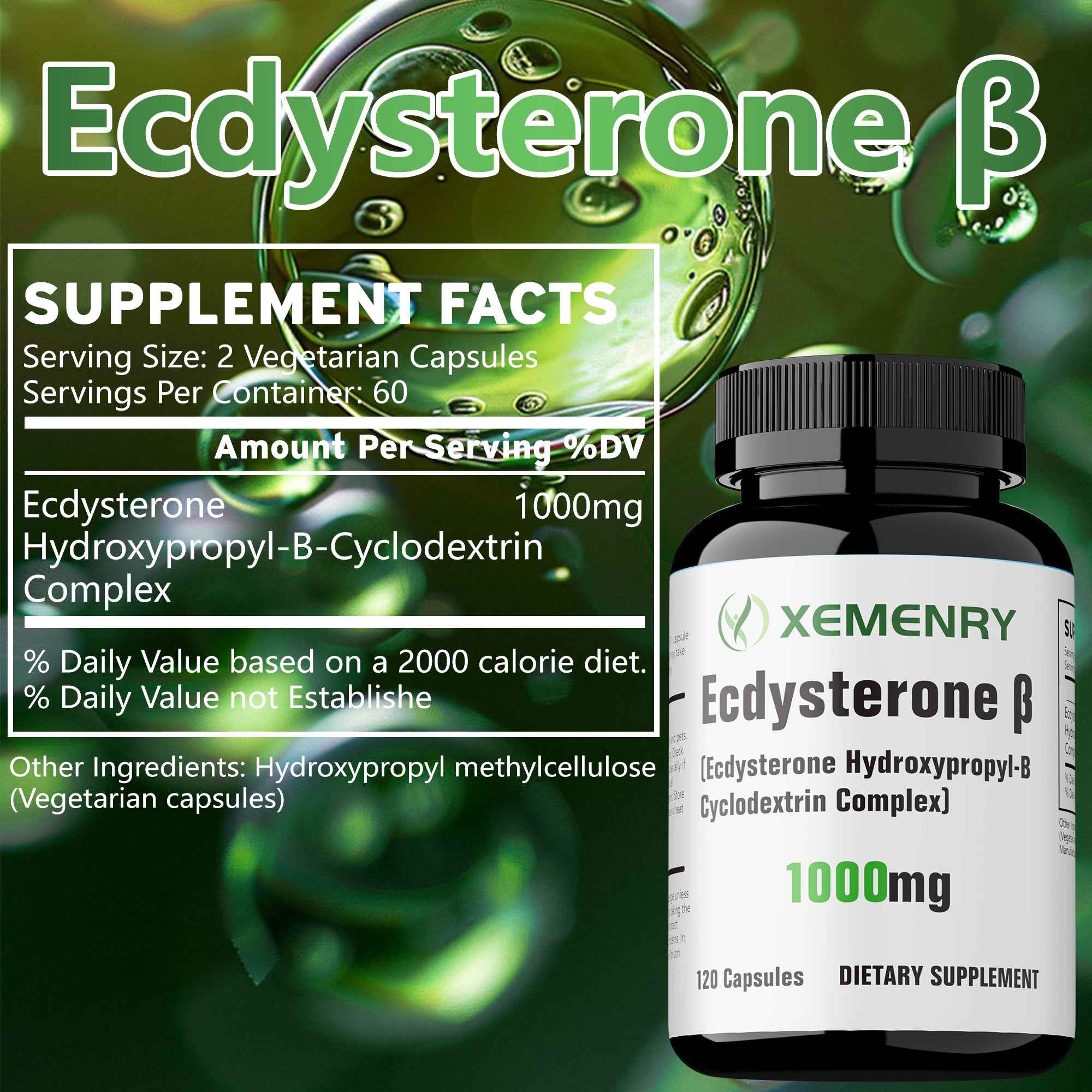 Men's Energy Capsules - Muscle Mass, Ecdysterone Supplement 120 Capsules, Fitness Enhancement, Strength Training, Convenient Dosage, Easy To Take, Highquality Ingredients, Pure Formula, Anabolic Support, Bodybuilders, Active Men