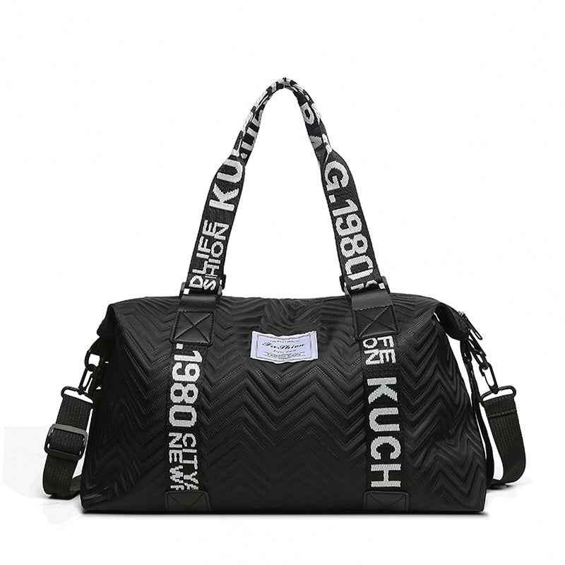 Men's & Women's Heavy-Duty Nylon Crossbody Gym Bag - Vintage 80s Retro '88 Number Print, Adjustable Strap & Padded Shoulder, Black/White Lettering, Casual Travel & Tote for Fitness, Everyday Use (Unisex) - Durable Zipper (R