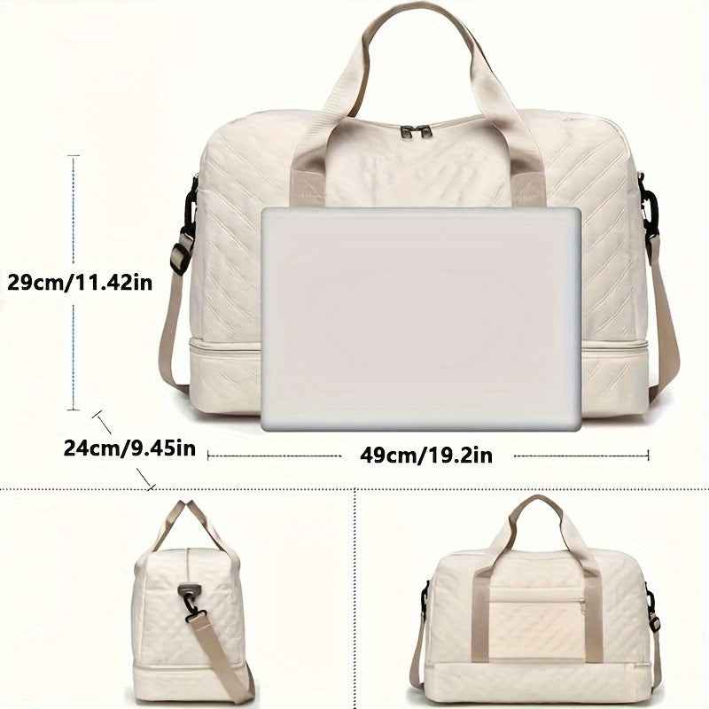 [Luxury Tote Bag] Luxury Oversized Tote Bag | Stylish and Practical Compartment Design, Multi-Functional Carry with Wet-Dry Separation and Convenient Side Pocket, Suitable for Travel and Fitness Activities