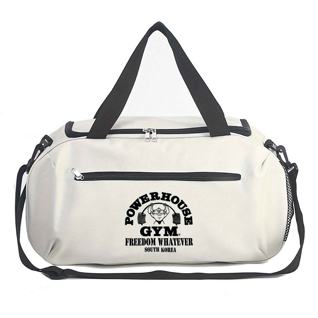 Power House Gym Duffel Bag - Large Capacity, Lightweight, Machine Washable Oxford Fabric, Adjustable Top Handle, Reinforced Handles, Ideal for Fitness Training & Yoga, Gym Gear Bag | Minimalist Style | Adjustable Strap Bag