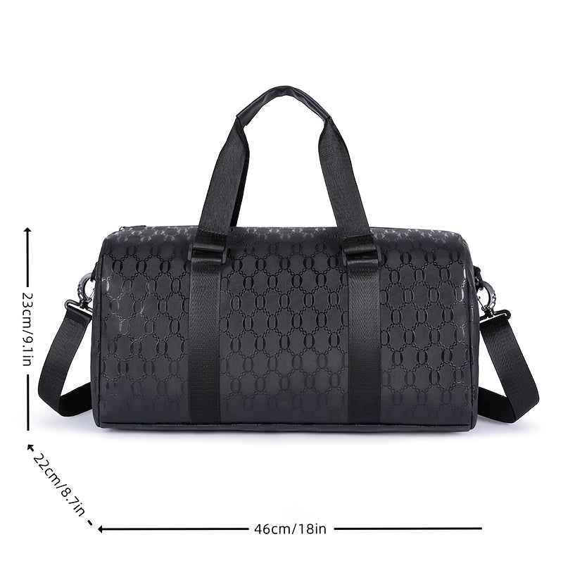 Men'S Large Tote Bag - Stylish Black Synthetic with Adjustable Shoulder Straps, Multiple Compartments & Tassel Detail, Perfect for Gym, Travel, and Everyday Use, Gym Bag, Versatile Carryall, Sleek Design, Durable Construction, Tote Bag Men, Travel Luggage