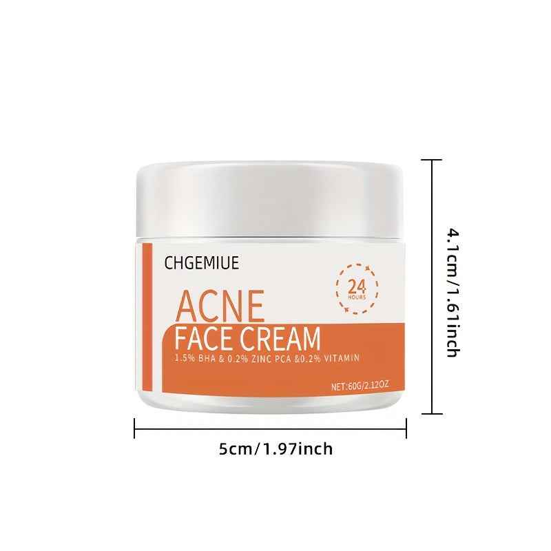 CHGEMIUE Salicylic Acid Face Cream, Moisturizing & Balancing, Gentle Cleansing for All Light Beige Types, Alcohol-Free, Unisex Skincare with Zinc PCA & Vitamin E, Light Beige Care, Daily Facial Care, Sleek Jar Design, Alcoholfree Formula