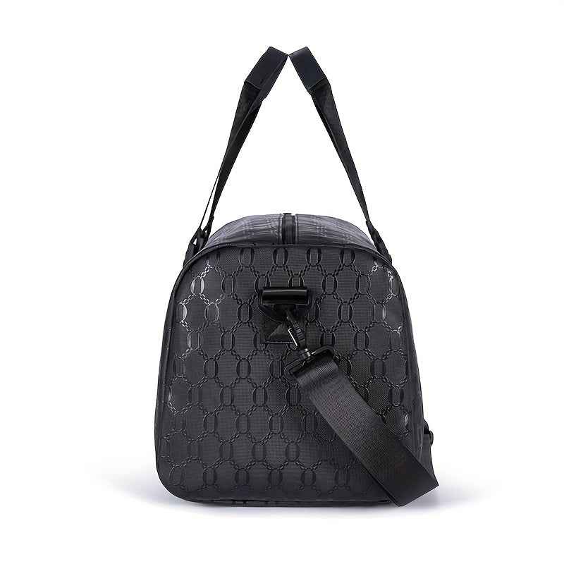Men'S Large Tote Bag - Stylish Black Synthetic with Adjustable Shoulder Straps, Multiple Compartments & Tassel Detail, Perfect for Gym, Travel, and Everyday Use, Gym Bag, Versatile Carryall, Sleek Design, Durable Construction, Tote Bag Men, Travel Luggage