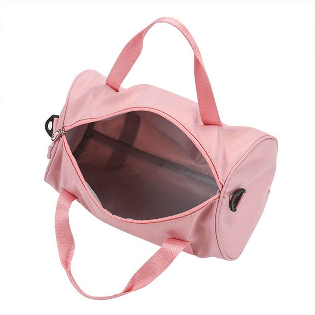 1pc 'THE GYM' Dumbbel Print Messenger Bag - Pink & Black Gym Bag with Zipper Closure, Double Handles, Lightweight & Durable for Yoga, Dance, Travel, Daily Commute - Perfect Gift for Fitness Enthusiasts, Gym Bag, Yoga Accessory, Sporty Design, Sturdy Const