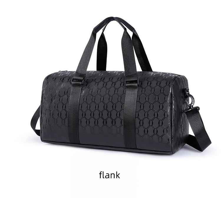 Men'S Large Tote Bag - Stylish Black Synthetic with Adjustable Shoulder Straps, Multiple Compartments & Tassel Detail, Perfect for Gym, Travel, and Everyday Use, Gym Bag, Versatile Carryall, Sleek Design, Durable Construction, Tote Bag Men, Travel Luggage