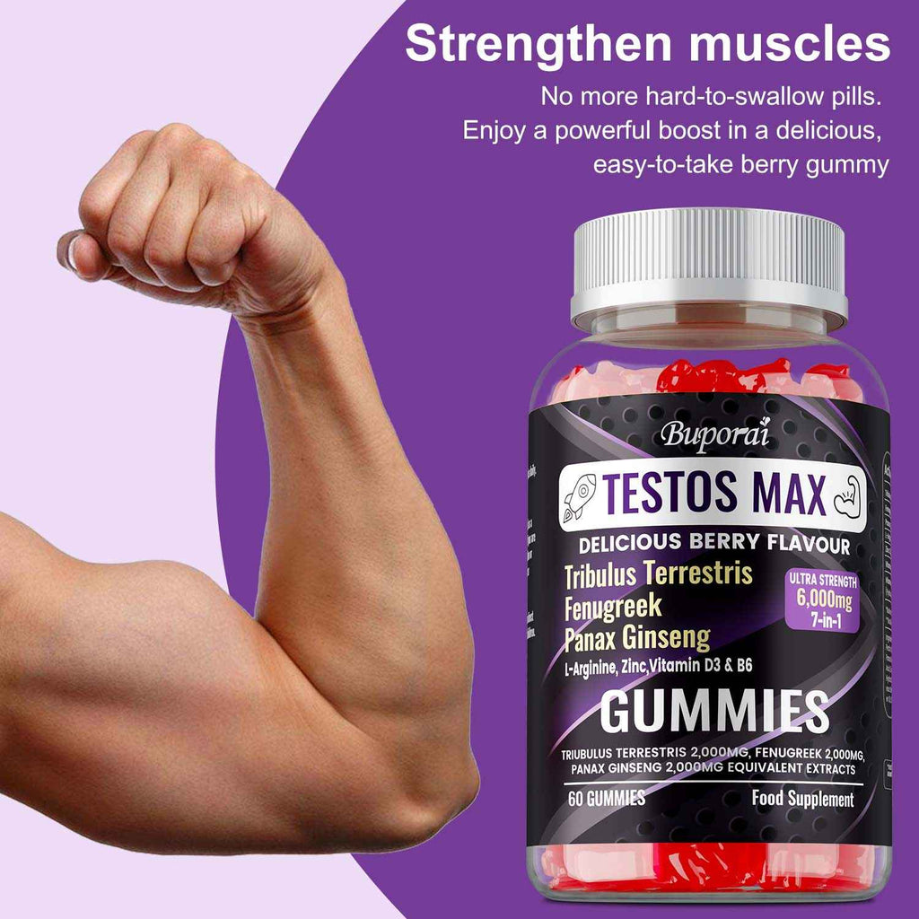 TESTOS MAX Capsules - Men'S Health Supports, Promote Healthy Muscle Growth, Improved Athletic Performance, Motivation, Improved Hormone Balance - with Ginseng, L-Arginine, Zinc - 100pcs