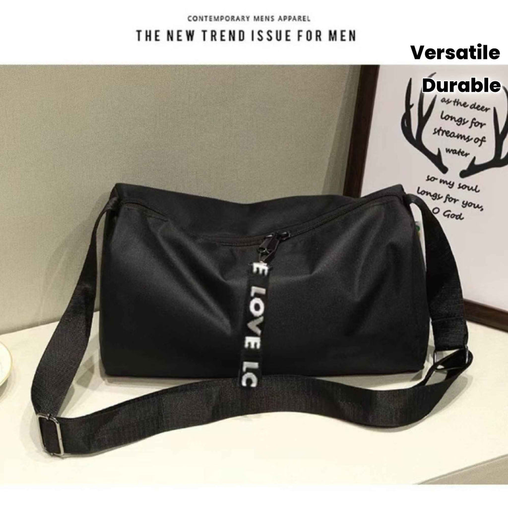 Men'S & Women'S Outdoor Fitness Yoga Bag - Large Capacity Multifunctional Sports Storage with Adjustable Nylon Straps, Durable Polyester for Gym, Training, Travel - Black, Versatile Carryall, Sleek Design, Sturdy Construction