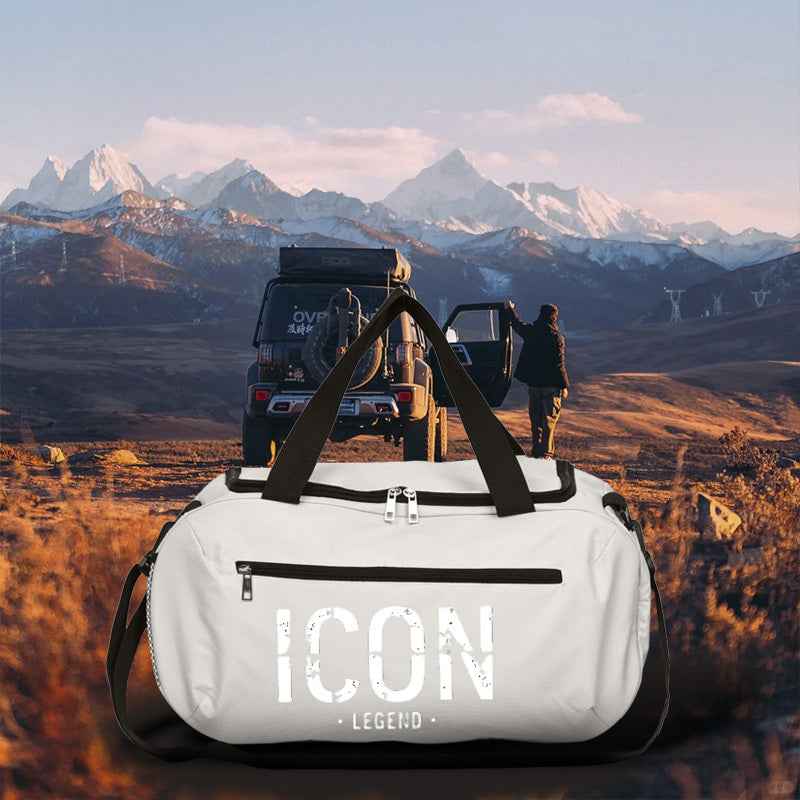 1pc ICON LEGEND Printed Printed Duffel Bag - Large Gym Bag, Large capacity Totes, Travel bag, Suitable Fitness Training Yoga and Travel Use, Sporty Design, Casual Tote, Durable Fabric, Spacious Design, Active Lifestyle