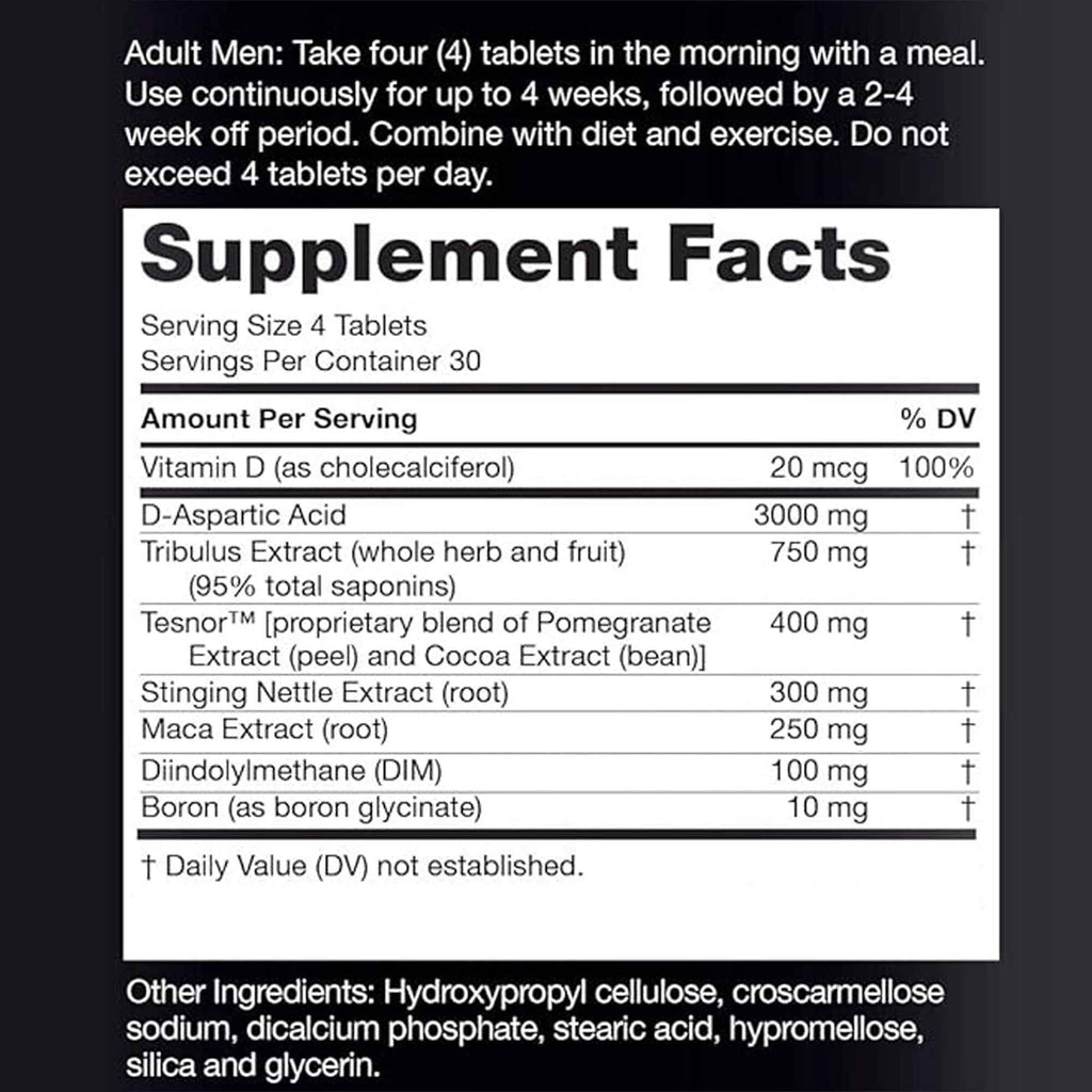 Total-T Ultimate - Aids in Improving Physical Performance, Supports Muscle Strength and Recovery, Men'S Health Support - with Maca, Stinging Nettle, Tribulus - 120pcs