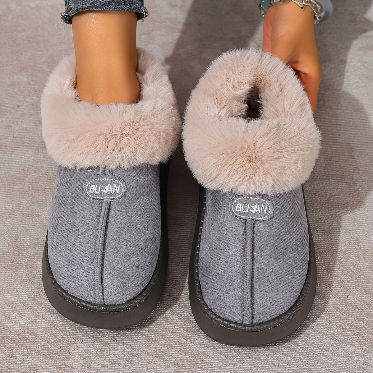 Cozy Plush Home Slippers Warm NonSlip CloudSoft Comfort - IRON GODDESS