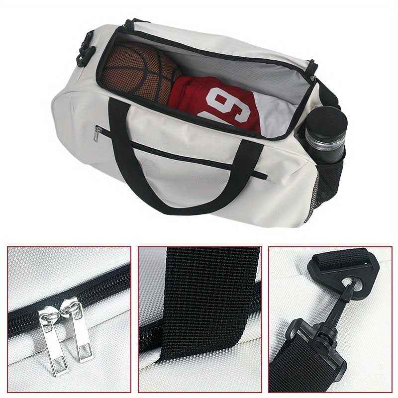 Power House Gym Duffel Bag - Large Capacity, Lightweight, Machine Washable Oxford Fabric, Adjustable Top Handle, Reinforced Handles, Ideal for Fitness Training & Yoga, Gym Gear Bag | Minimalist Style | Adjustable Strap Bag