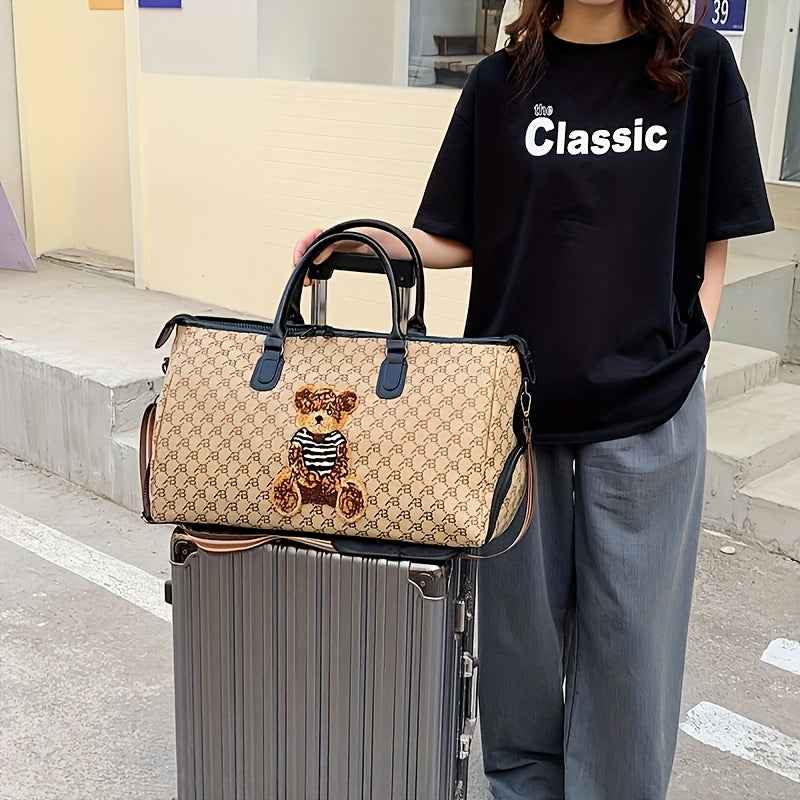 Travel Tote Bag, a Versatile Handbag with Large Capacity for Short Trips, Suitable for Business Travel, Luggage Storage, Carry-On Bag with Dry And Wet Separation, Independent Shoe Compartment, Lightweight, Ideal for Students And Men, Multifunctional Gym B