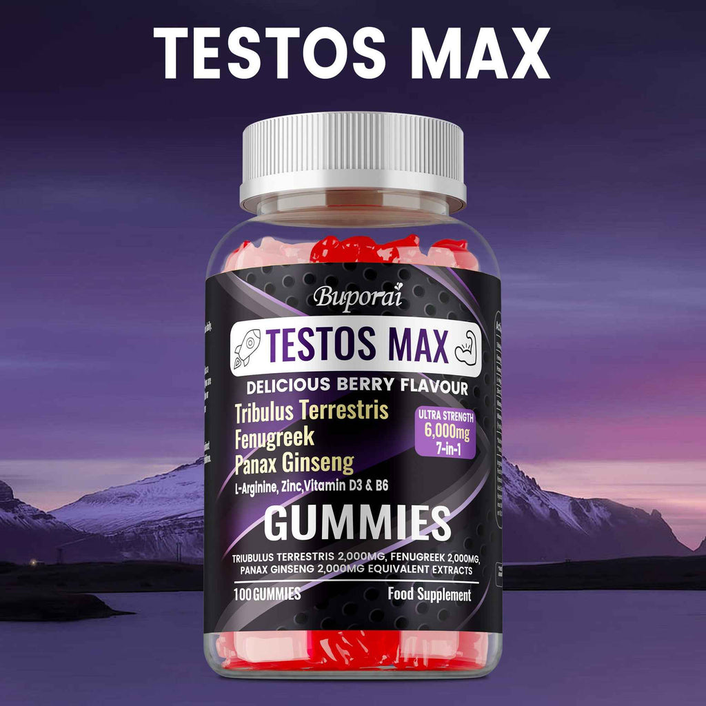 TESTOS MAX Capsules - Men'S Health Supports, Promote Healthy Muscle Growth, Improved Athletic Performance, Motivation, Improved Hormone Balance - with Ginseng, L-Arginine, Zinc - 100pcs
