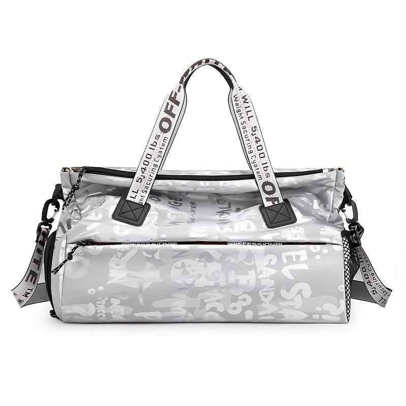 1pc Letter Independent Shoe Storage Travel Bag, Multifunctional Large Capacity for Outdoor Use, Wear-Resistant And Lightweight, with Dry And Wet Separation, Can Be Carried by Hand Or Worn on The Shoulder.