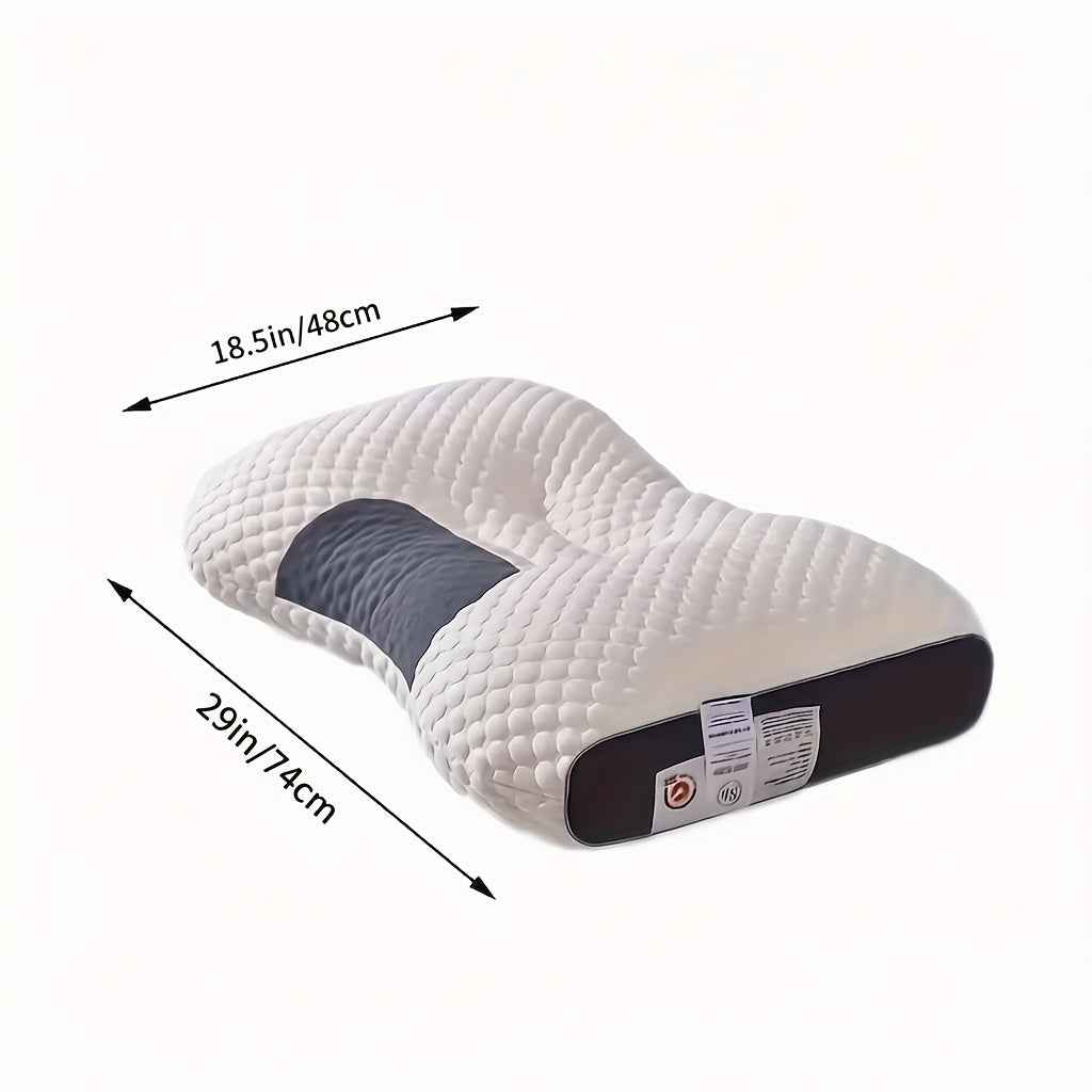 Neck Pillow, Suitable for Soft Sleep, Adjustable Ergonomic Contour Support Pillow, High-Quality Pillow Core, Detachable Pillowcase