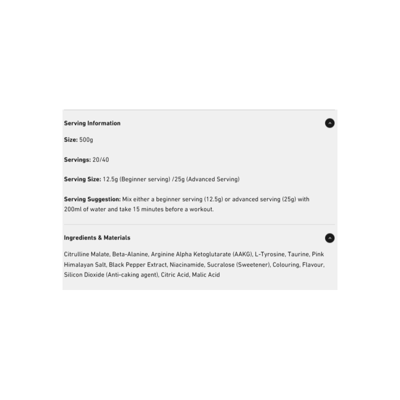 Refined Nutrition PUMP 500g