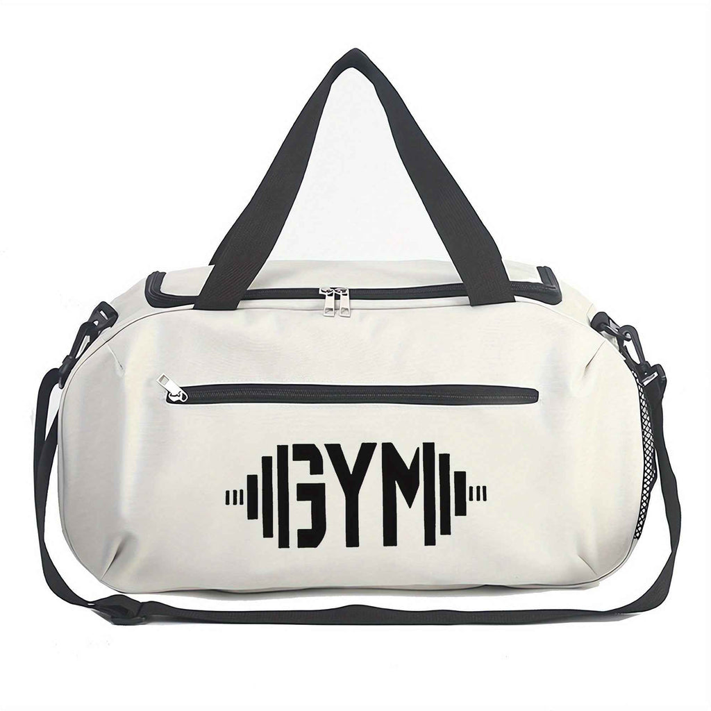 [Gym Dumbbells Print Duffel Bag] Gym Dumbbells Print Large-Capacity Lightweight Zipper Duffel Bag - Durable Polyester Gym & Travel Bag with Reinforced Handles, Machine Washable for Yoga, Training, College, Vacation, Gym Bag, Outdoor Sports Bag, Modern Duf