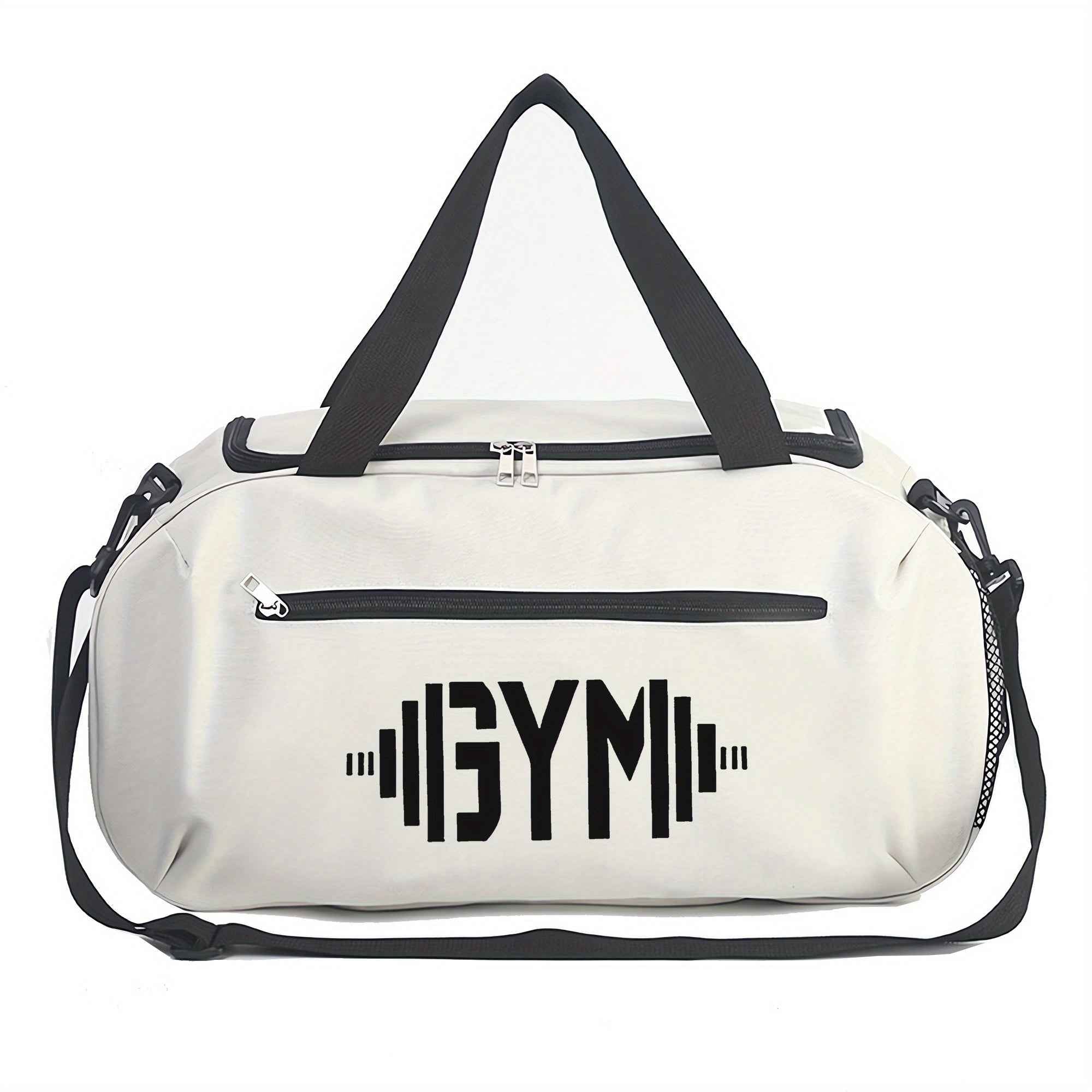 [Gym Dumbbells Print Duffel Bag] Gym Dumbbells Print Large-Capacity Lightweight Zipper Duffel Bag - Durable Polyester Gym & Travel Bag with Reinforced Handles, Machine Washable for Yoga, Training, College, Vacation, Gym Bag, Outdoor Sports Bag, Modern Duf