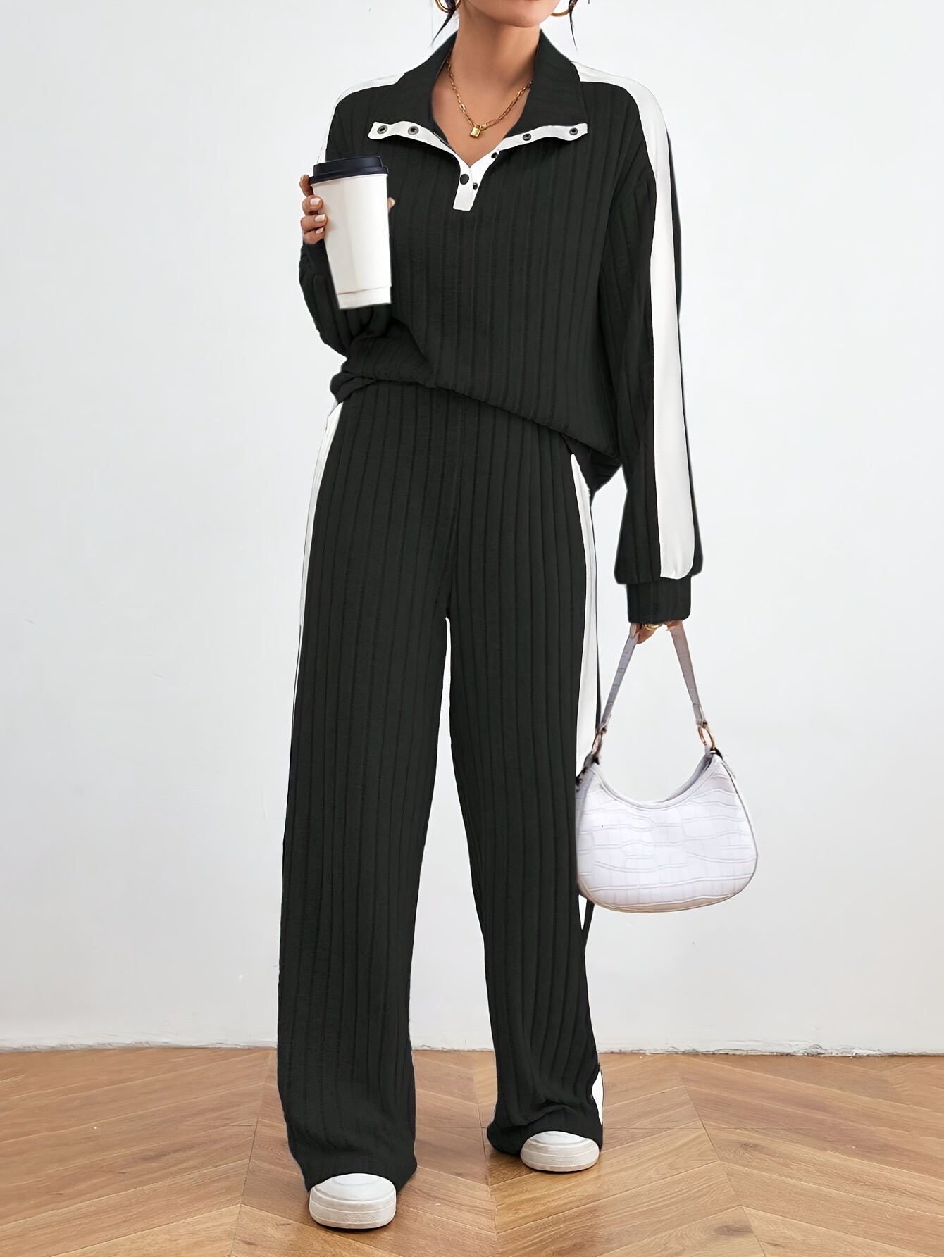 Effortless Chic Womens Casual Loungewear Sweat Set - IRON GODDESS