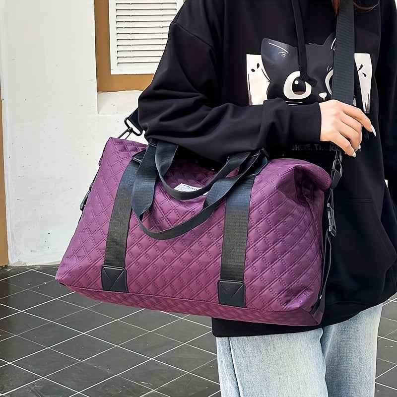 Unisex Gym Bag - Durable Nylon Crossbody Travel Duffel with Multiple Compartments, Adjustable Strap & Zipper Closure for Men & Women, Casual Style for Short Trips, Business, and Everyday Use, Gym Bag, Versatile Carryall, Sleek Design, Sturdy Construction,