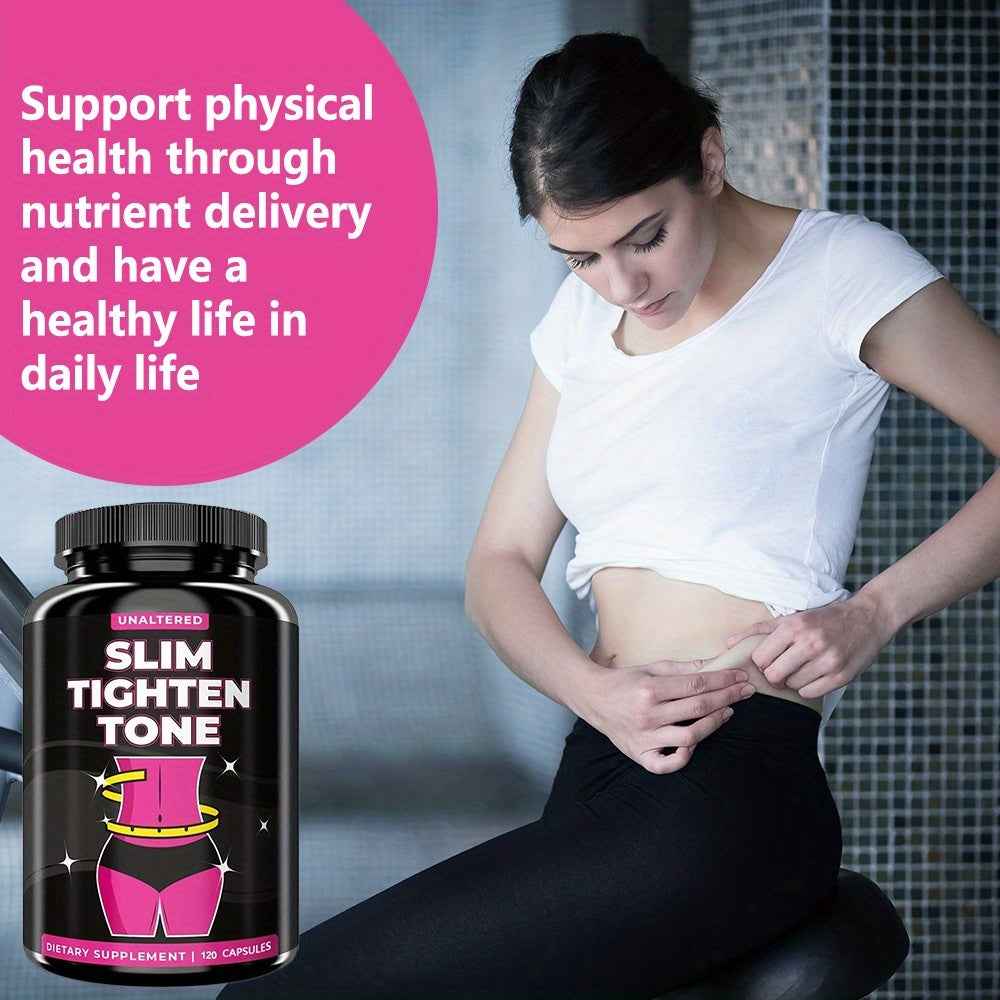 120 Capsules SLIM TIGHTEN TONE Women'S Health Supplement with CLA & Safflower Oil - 2400 for MG Per Serving, Body Tone & Formula, Heart Health Support, Menopause Symptoms Relief, Dietary Capsules for Women, Fitness & Wellness, Pure Ingredients