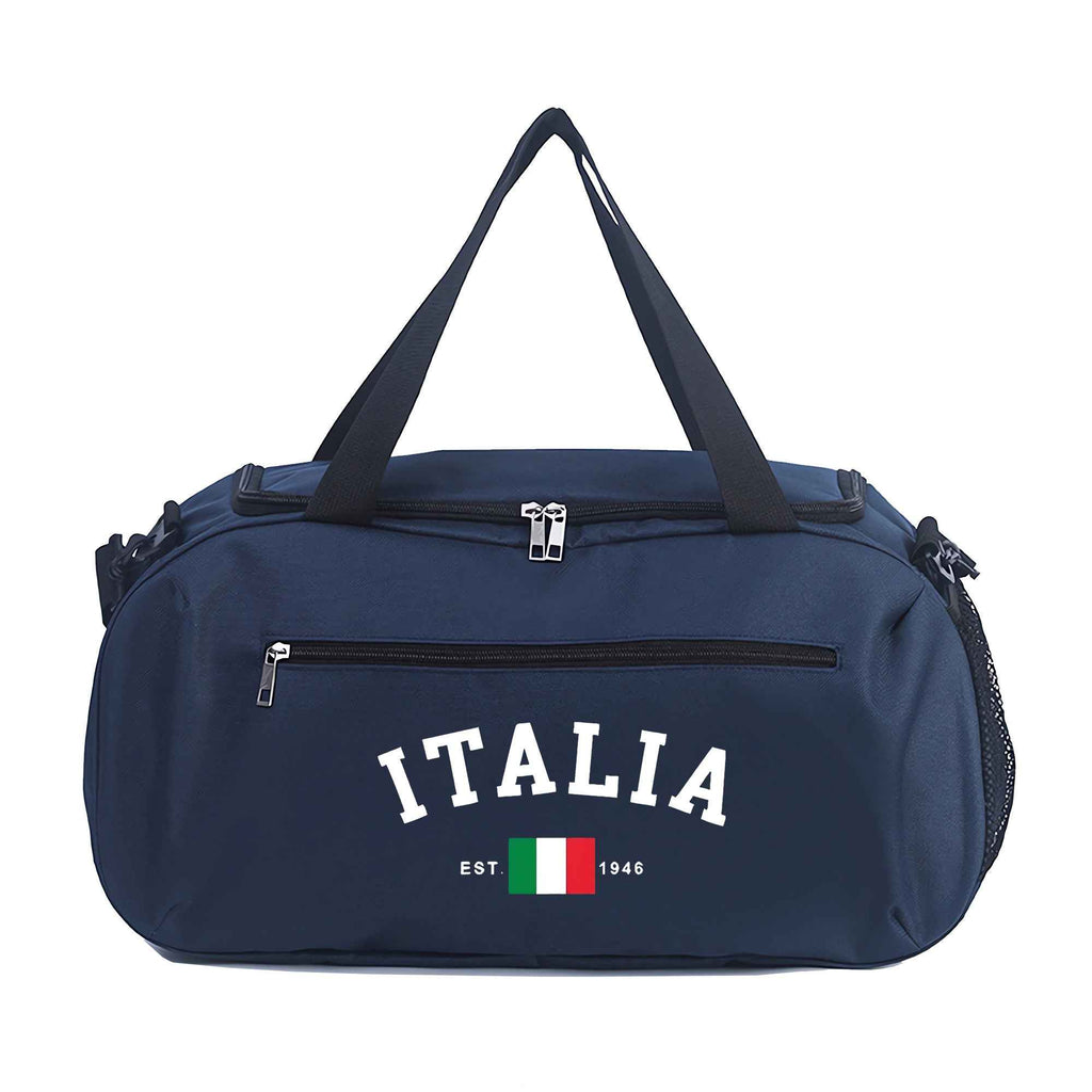 [Large-Capacity Travel Duffel] Italia Pattern Large-Capacity Travel Duffel Bag - Lightweight Zipper Gym & Yoga Bag With Italian Flag Design, Durable Polyester Lining, Double Handles For College, Vacation, Outdoor Activities, Gym Bag, Vacation Essentials,