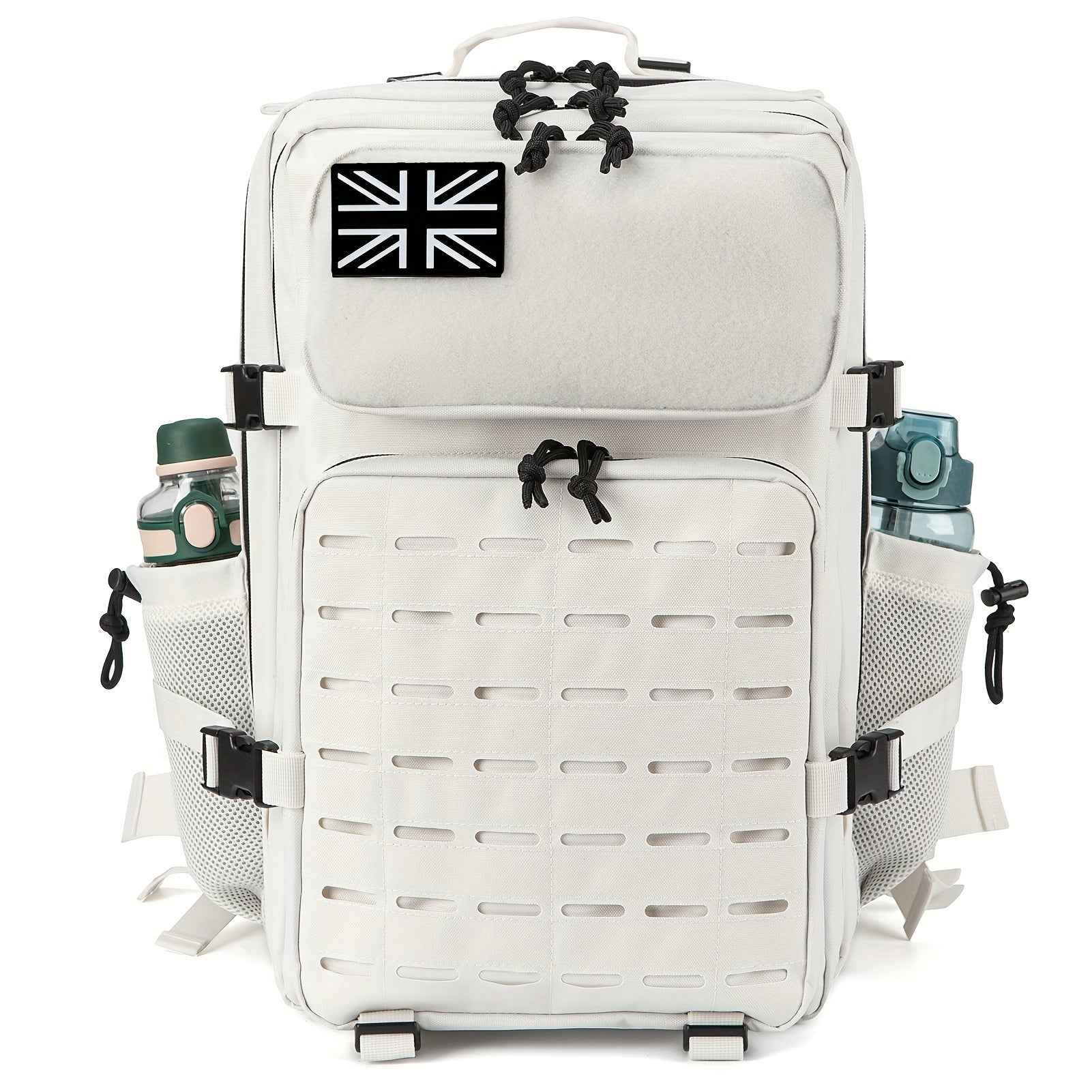 45L Large 3 Day Bug Out Bag Gym Rucksack With Bottle Holder Medical Rucksack Go Bag Black Hiking Tactical Backpack Outdoor Backpacks For Men Crossfit CCW Laser Cut Molle Daypack