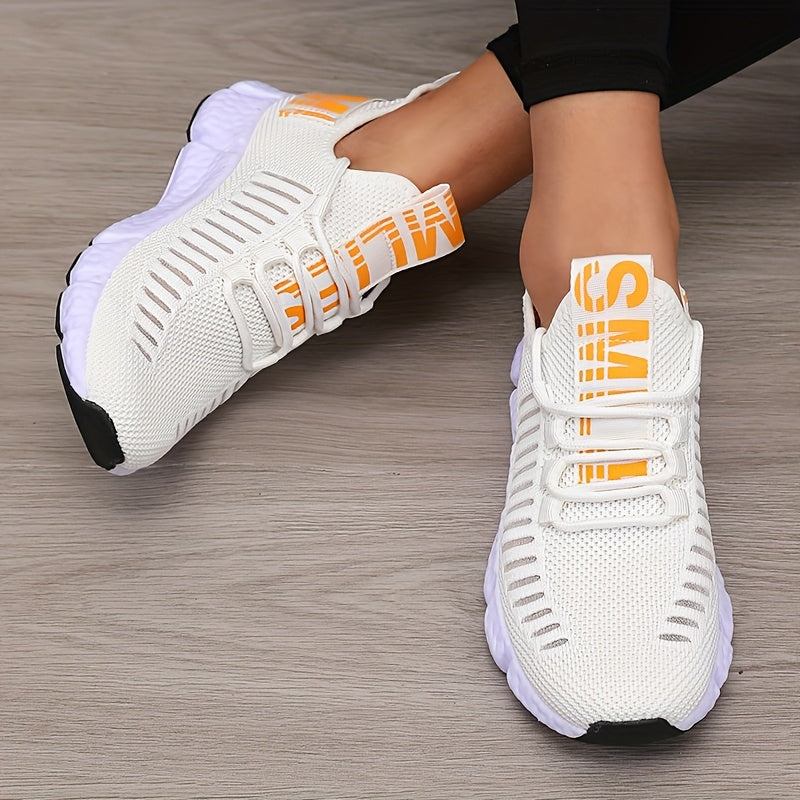 Sonic Stripe Breathable Comfort Womens Lightweight Athletic Sneakers - IRON GODDESS