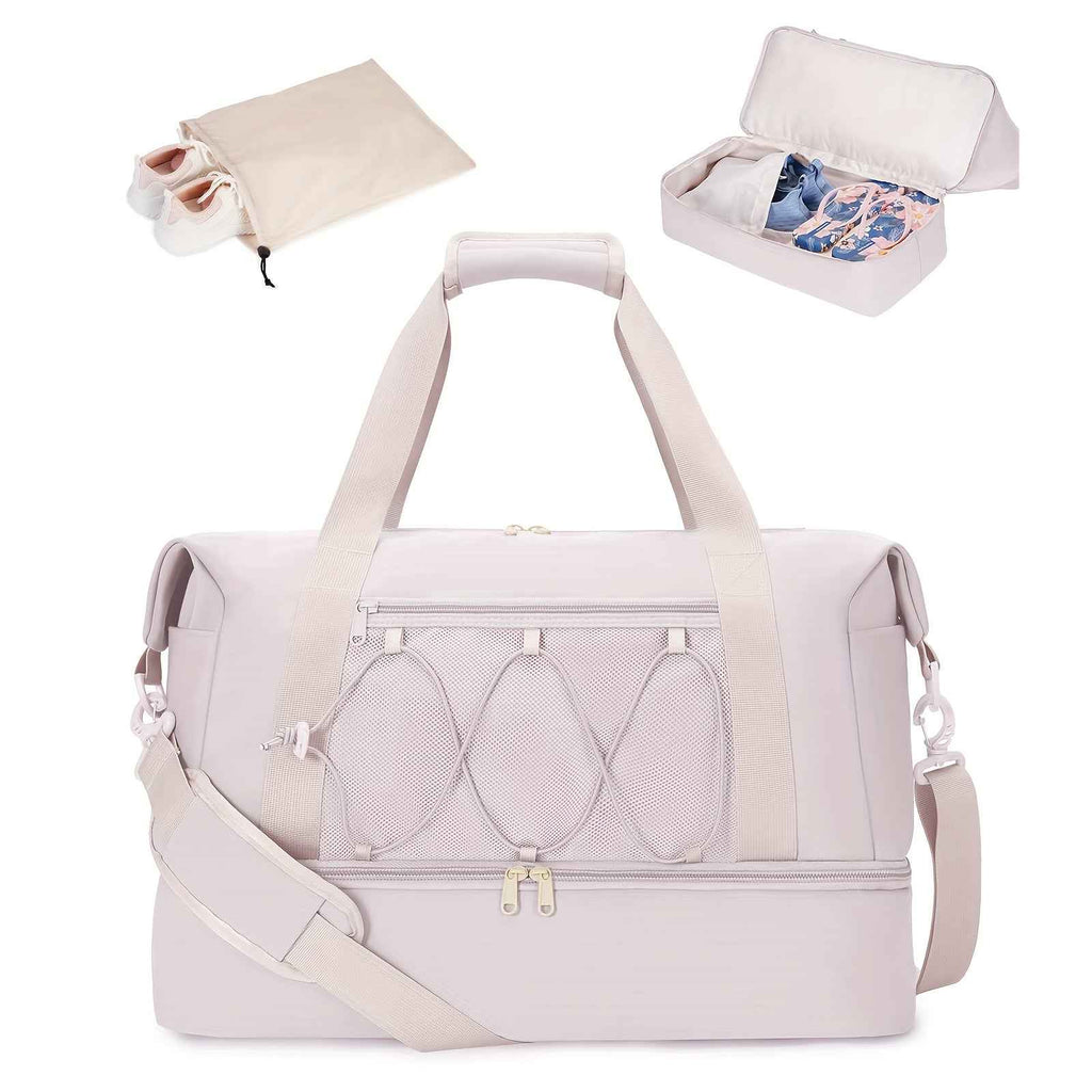 [Sportsnew Gym Bag] Sportsnew Gym Travel Bag | Large Weekender Duffel For Men & Women With Shoe Compartment & Wet Pocket, Carry-On Sports Tote Bag For Holiday Travel, Fitness & Overnight Trips, Travel Must-Have Gift, Christmas Gift