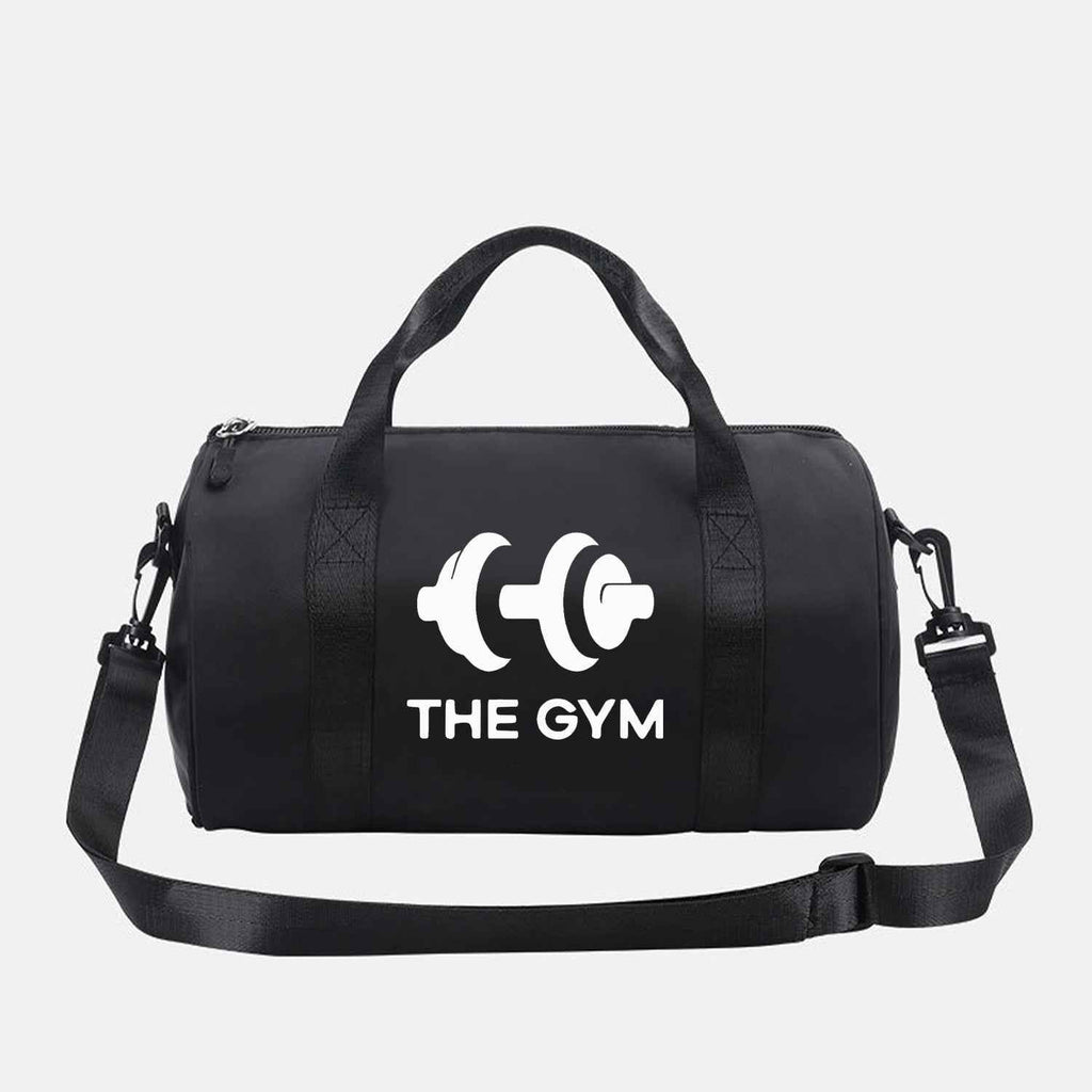 1pc 'THE GYM' Dumbbel Print Messenger Bag - Pink & Black Gym Bag with Zipper Closure, Double Handles, Lightweight & Durable for Yoga, Dance, Travel, Daily Commute - Perfect Gift for Fitness Enthusiasts, Gym Bag, Yoga Accessory, Sporty Design, Sturdy Const
