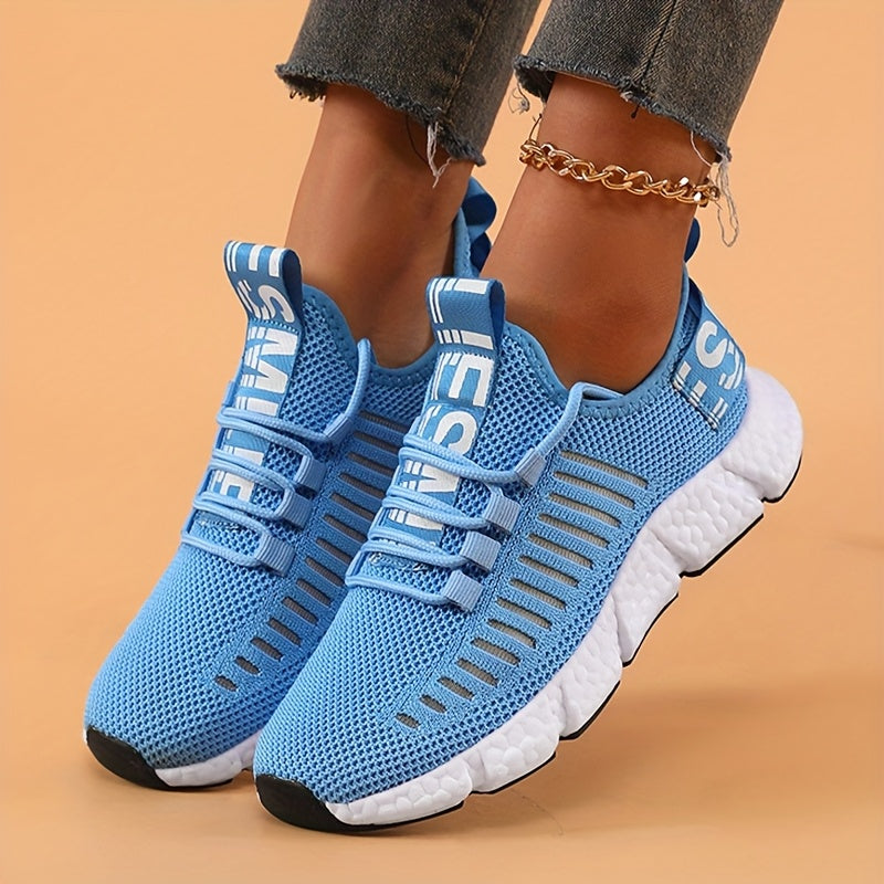 Sonic Stripe Breathable Comfort Womens Lightweight Athletic Sneakers - IRON GODDESS