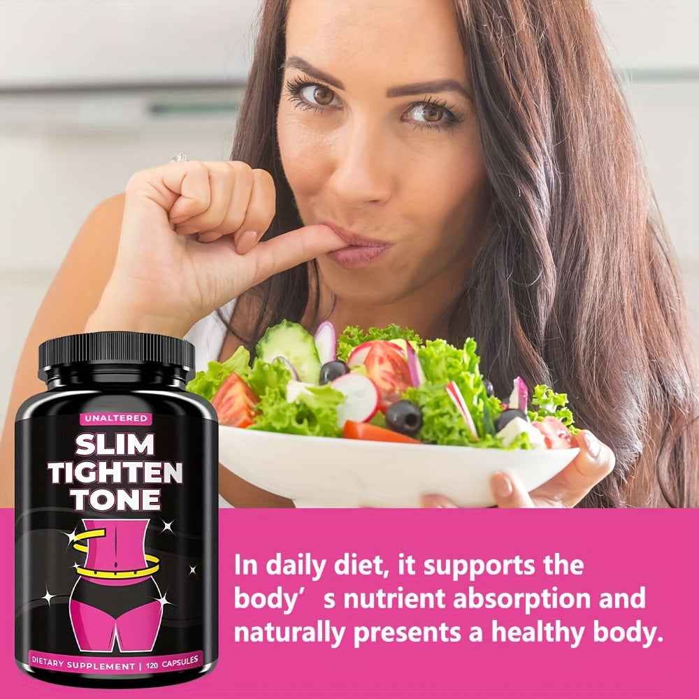 120 Capsules SLIM TIGHTEN TONE Women'S Health Supplement with CLA & Safflower Oil - 2400 for MG Per Serving, Body Tone & Formula, Heart Health Support, Menopause Symptoms Relief, Dietary Capsules for Women, Fitness & Wellness, Pure Ingredients