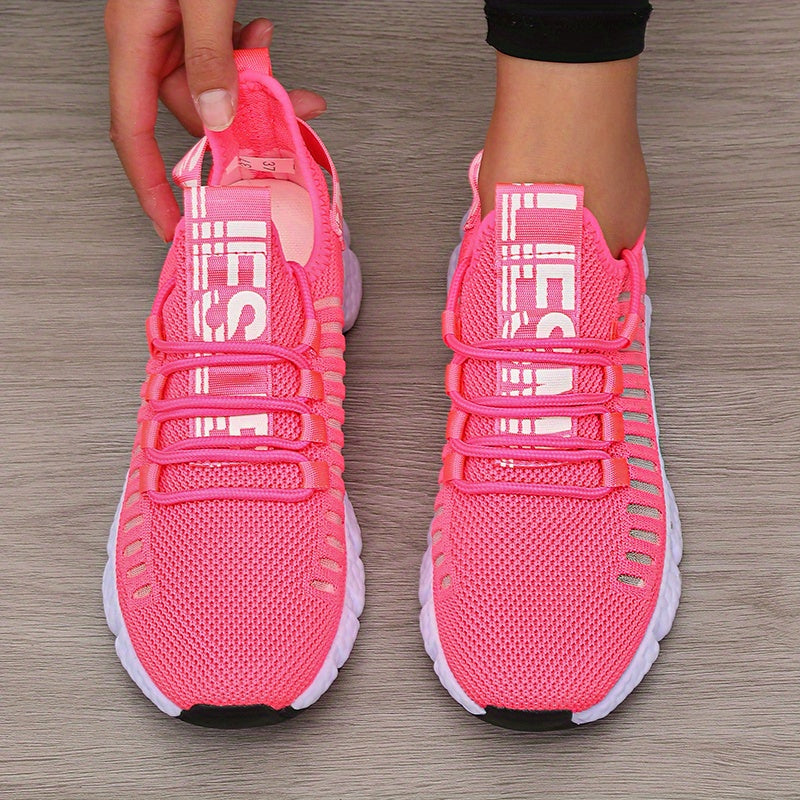 Sonic Stripe Breathable Comfort Womens Lightweight Athletic Sneakers - IRON GODDESS