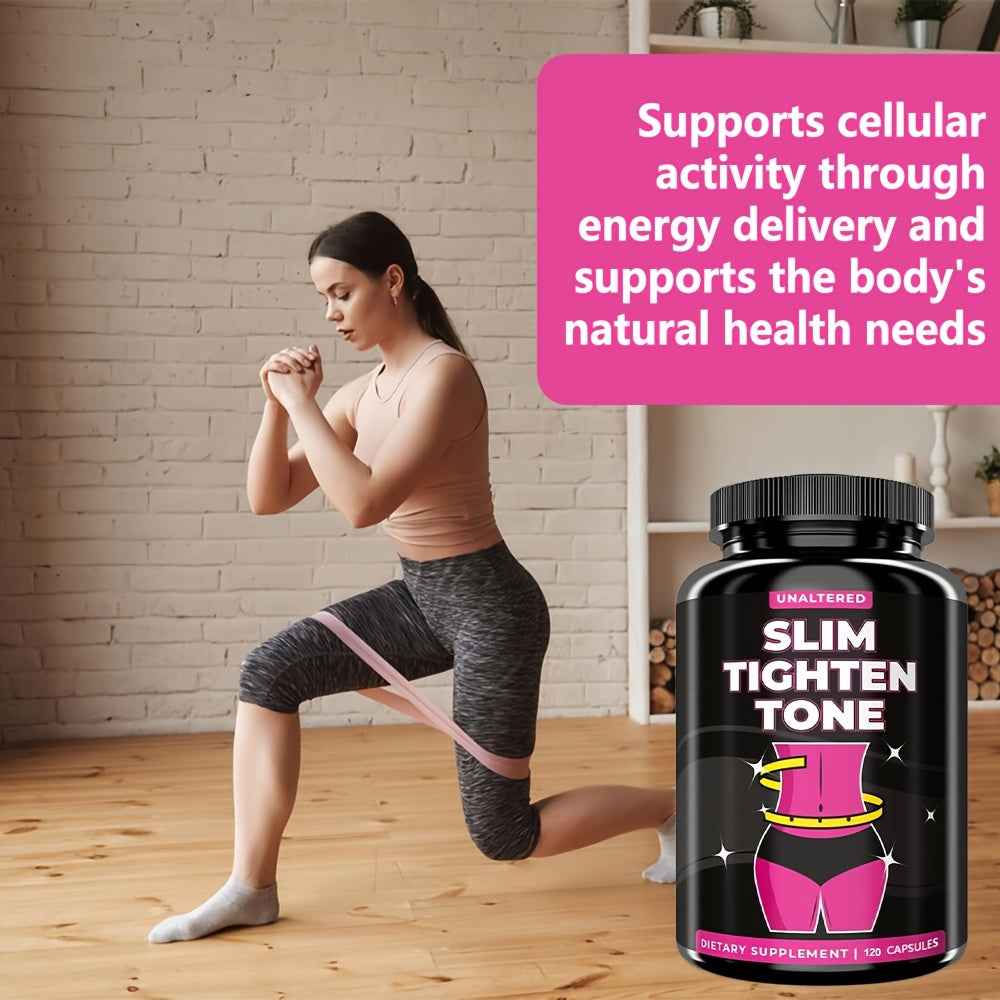 120 Capsules SLIM TIGHTEN TONE Women'S Health Supplement with CLA & Safflower Oil - 2400 for MG Per Serving, Body Tone & Formula, Heart Health Support, Menopause Symptoms Relief, Dietary Capsules for Women, Fitness & Wellness, Pure Ingredients