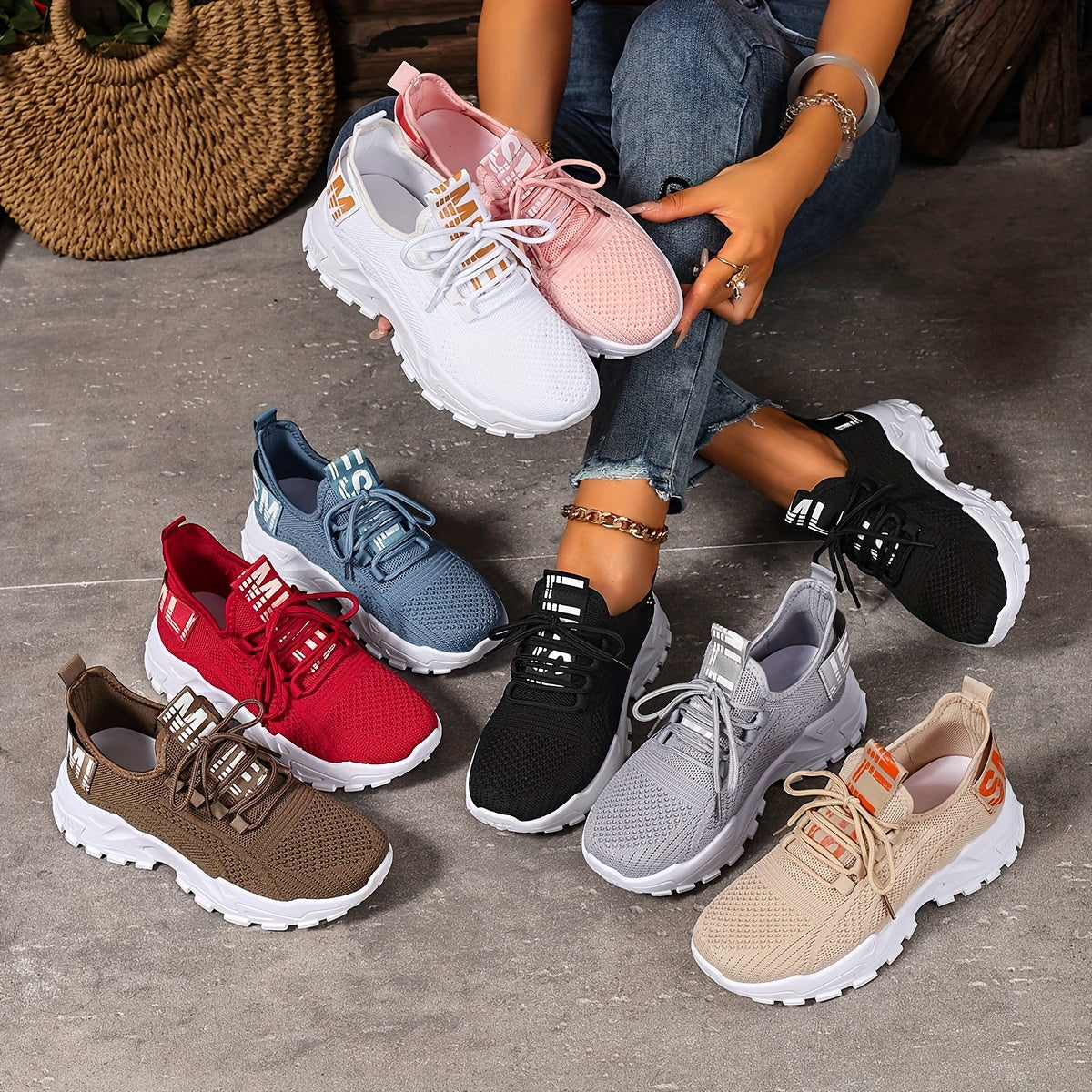 Lightweight Breathable Womens SlipOn Casual Sneakers - IRON GODDESS