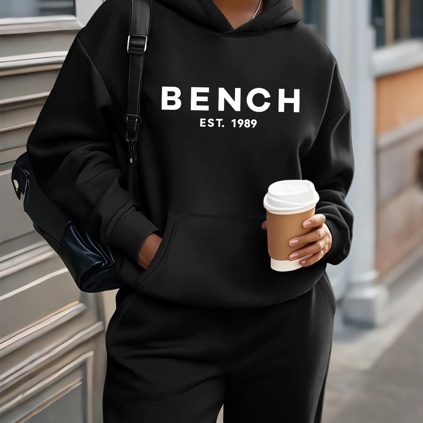 Cozy BENCH Fleece Hoodie  Pants 2Piece Set - IRON GODDESS