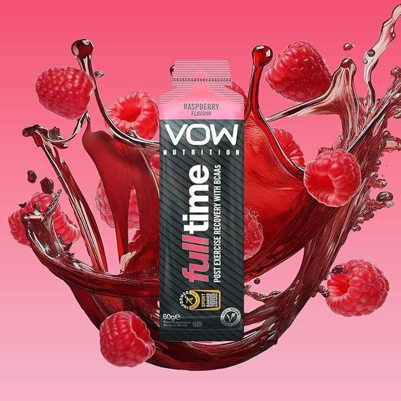 VOW Full Time x 12 Sachets – BCAAs for Recovery + Energy Boost – Supports Muscle Recovery, Endurance & Performance – Convenient Sachets for On-the-Go Use