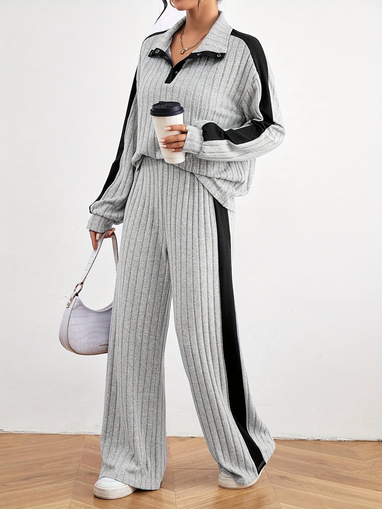 Effortless Chic Womens Casual Loungewear Sweat Set - IRON GODDESS