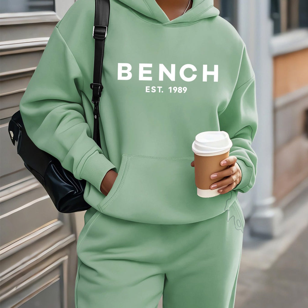 Cozy BENCH Fleece Hoodie  Pants 2Piece Set - IRON GODDESS
