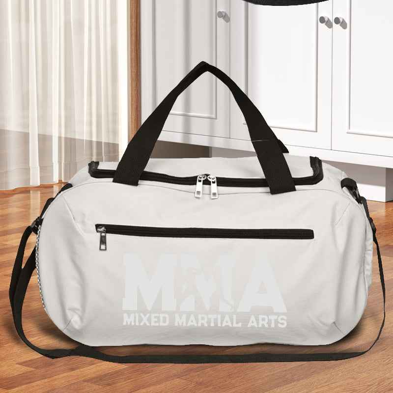 1pc MMA Portable Gym Bag - Large Capacity Adjustable Shoulder Strap, Zipper Closure, Durable Polyester Sports & Yoga Bag for Travel, Daily Use, Christmas & Halloween Essentials (), Gym Bag, Travel Luggage, Sleek Design, Secure Zipper Closure