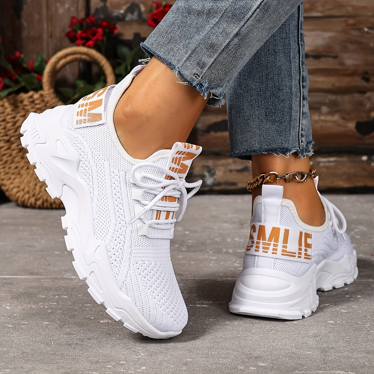 Lightweight Breathable Womens SlipOn Casual Sneakers - IRON GODDESS